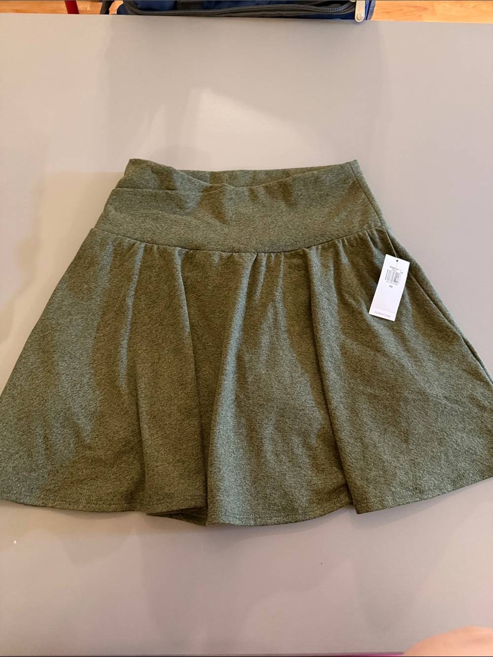 Old Navy Olive Green Skater Skirt with Wide Waistband